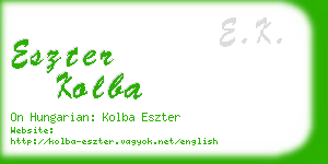 eszter kolba business card